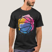 Graffiti Basketball Art Basketball Player Love Bas Tシャツ (正面)