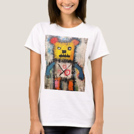 Graffiti Bear Brushstroke painting art  Tシャツ