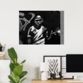 Graffiti Boy black ポスター (ホームオフィス)