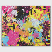 Graffiti bright psychedelic seamless pattern illus ラッピングペーパー (フラット)