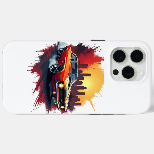 Graffiti Burnout Muscle Car Phone Case Case-Mate iPhoneケース (裏面 (横))
