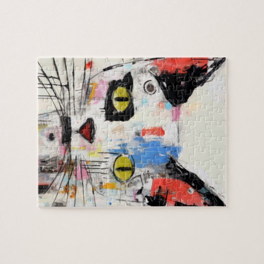 Graffiti Cat Urban Cool Feline ジグソーパズル (横)