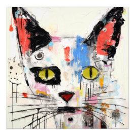 Graffiti Cat Urban Cool Feline フォトプリント