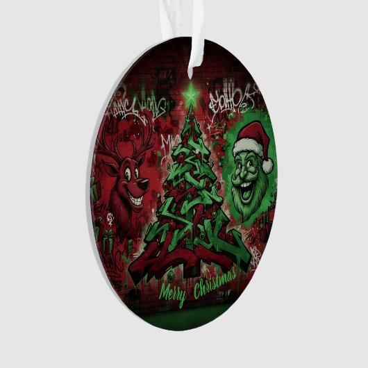 Graffiti Christmas Acrylic Ornament オーナメント (正面)