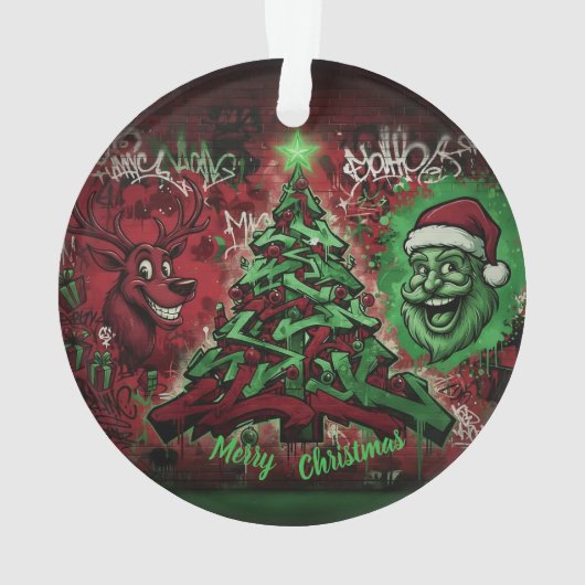 Graffiti Christmas Acrylic Ornament オーナメント (裏面)