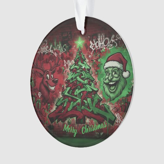 Graffiti Christmas Acrylic Ornament オーナメント (正面)
