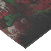 Graffiti Christmas Cotton Tablecloth 52x70 テーブルクロス (アングル)