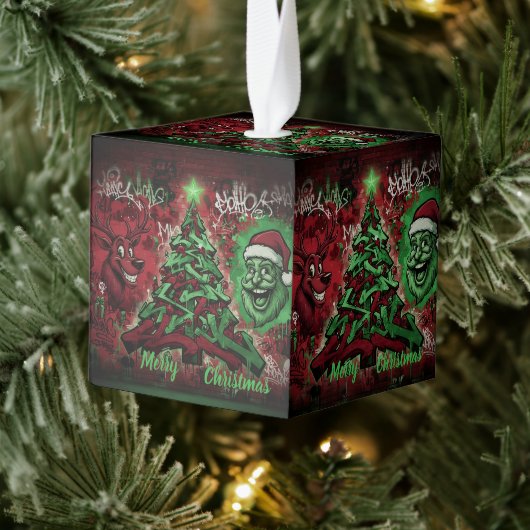 Graffiti Christmas Cube Ornament キューブオーナメント (ツリー)