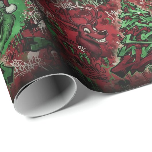Graffiti Christmas Matte Wrapping Paper ラッピングペーパー (ロールコーナー)