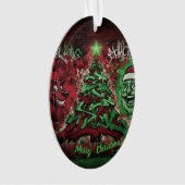 Graffiti Christmas Oval Acrylic Ornament オーナメント (正面)