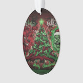 Graffiti Christmas Oval Acrylic Ornament オーナメント (正面)