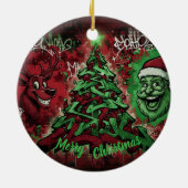Graffiti Christmas Round Ornament セラミックオーナメント (裏面)