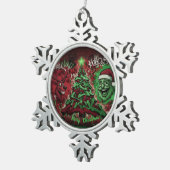 Graffiti Christmas Snowflake Pewter Ornament スノーフレークピューターオーナメント (右)
