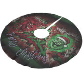 Graffiti Christmas Tree Skirt 44" ブラッシュドポリエステルツリースカート (アングル)