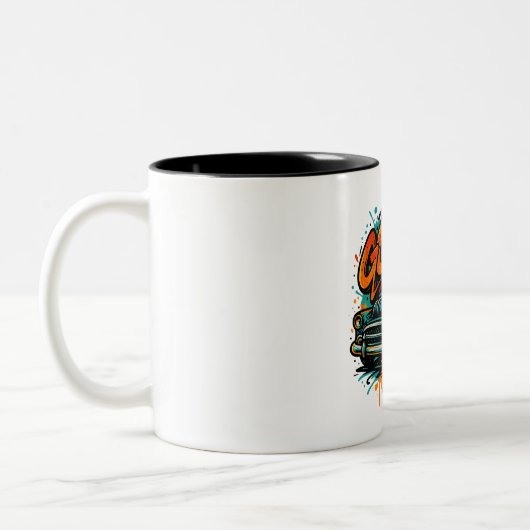 Graffiti Classic Car Mug ツートーンマグカップ (左)