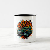 Graffiti Classic Car Mug ツートーンマグカップ (中央)