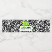 Graffiti Crown Green Let's Celebrate バースデー ペットボトルラベル (シングルラベル)