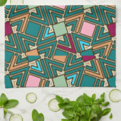 Graffiti Explosion Modern Geometric Pattern  キッチンタオル (折り畳み)