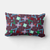 Graffiti Explosion Modern Geometric Pattern  ランバークッション (裏面)