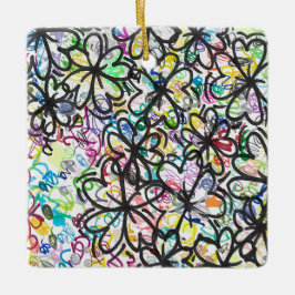 Graffiti Four Leaf Clovers セラミックオーナメント