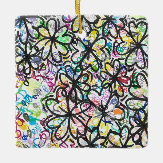 Graffiti Four Leaf Clovers セラミックオーナメント (正面)