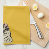 Graffiti French bulldog キッチンタオル (四つ折り)