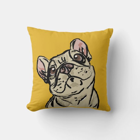 Graffiti French bulldog クッション (正面)