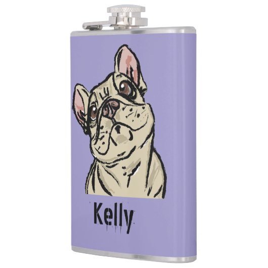 Graffiti French bulldog フラスク (左)