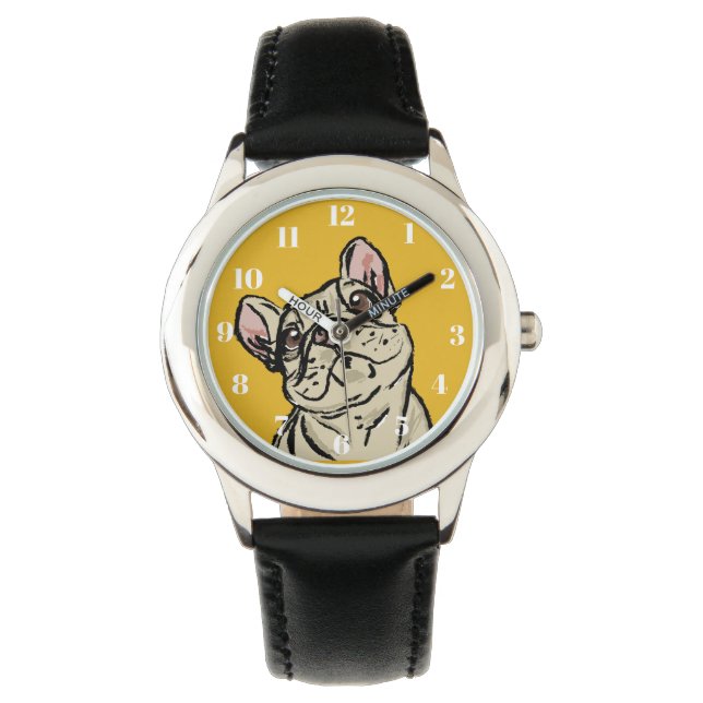 Graffiti French bulldog 腕時計 (正面)