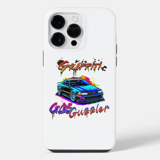 GRAFFITI GAS GUZZLER - ドリフトカー iPhoneケース (裏面)