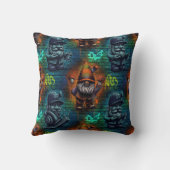 Graffiti Gnome Throw Pillow クッション (裏面)