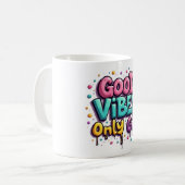 Graffiti Good Vibes Only Girl マグ (正面左)