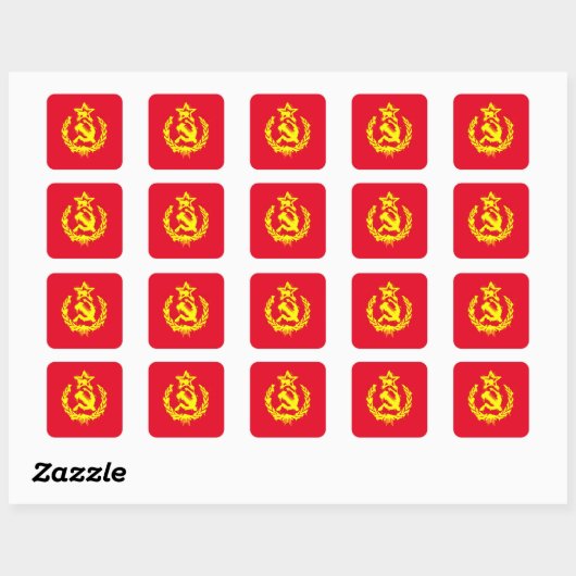 Graffiti Hammer & Sickle Stickers スクエアシール (シート)