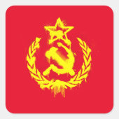 Graffiti Hammer & Sickle Stickers スクエアシール (正面)