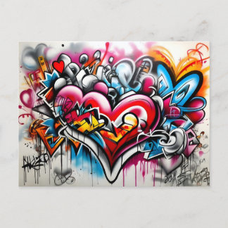 Graffiti Hearts # 5 ポストカード