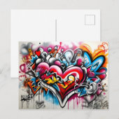 Graffiti Hearts # 5 ポストカード (正面/裏面)