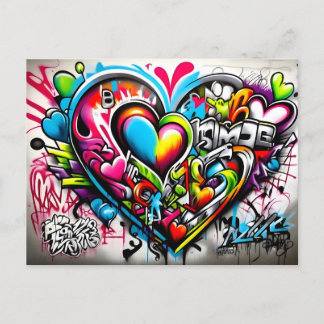 Graffiti Hearts # 6 ポストカード