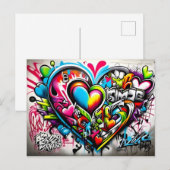 Graffiti Hearts # 6 ポストカード (正面/裏面)