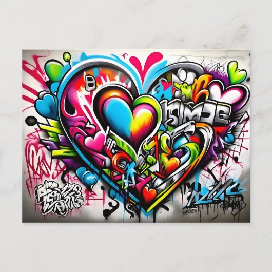 Graffiti Hearts # 6 ポストカード (正面)