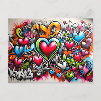 Graffiti Hearts # 7 ポストカード