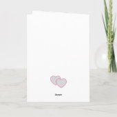 Graffiti Hearts Folded Greeting Card カード (裏面)