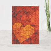 Graffiti Hearts Folded Greeting Card カード (正面)