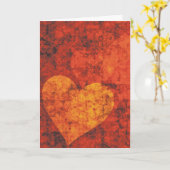 Graffiti Hearts Folded Greeting Card カード (黄色い花)