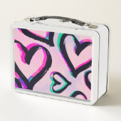 Graffiti Hearts White ランチボックス (裏面)