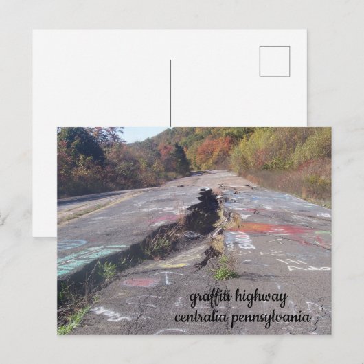 graffiti highway centralia pennsylvania post card ポストカード (正面/裏面)