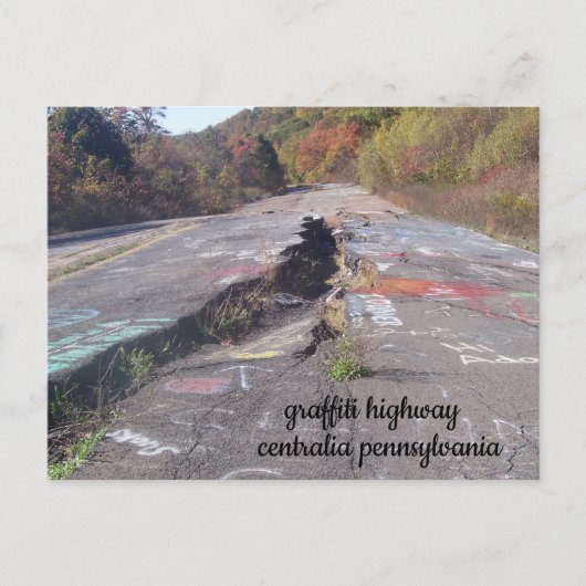 graffiti highway centralia pennsylvania post card ポストカード (正面)