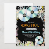 Graffiti Hip Hop CD-R Party Invite 招待状 (正面/裏面)