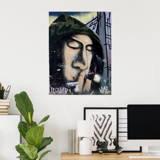 Graffiti - Inhale ポスター (ホームオフィス)