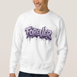 Graffiti Lavender Infinity "ずっと" スウェットシャツ