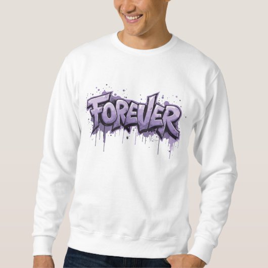 Graffiti Lavender Infinity "FOREVER" スウェットシャツ (正面)